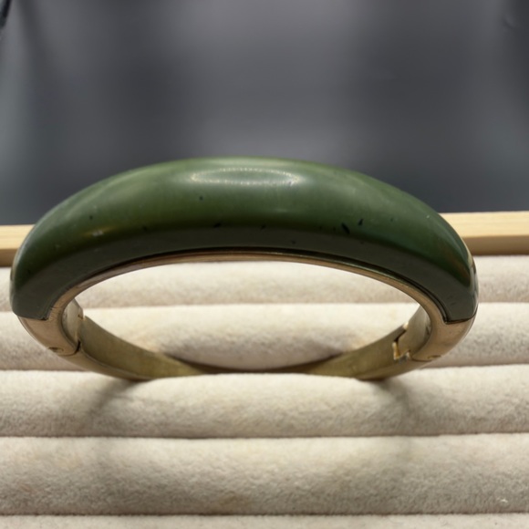 Cabi Jade Gold Tone clamper bangle bracelet - Picture 8 of 8